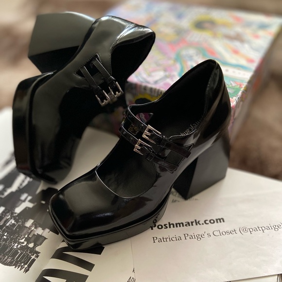 Jeffrey Campbell Shoes - Free People X Jeffrey Campbell Reine Double Strap Platform Block Heel Mary Janes